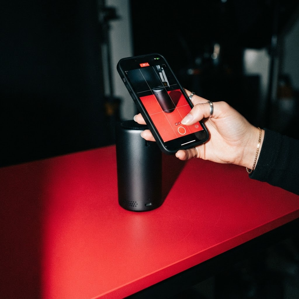 Product conversion video being captured on a phone